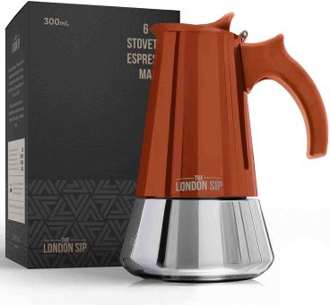 Best The London Sip Stainless Steel Copper Induction-Stove Espresso Moka Pot Review